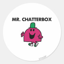 Mr Chatterbox Classic Round Stickers