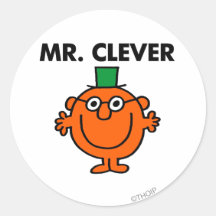 Mr Clever Classic Round Sticker