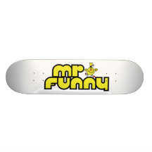 Mr Funny Logo 3 Skate Board