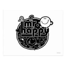 Mr Happy block Postcard