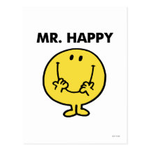 Mr Happy Classic 1 Post Card
