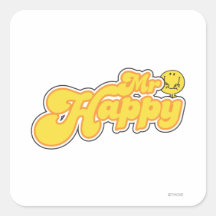 Mr Happy Logo 2 Stickers