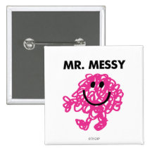Mr Messy Classic 2 Pinback Buttons