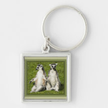 Mr & Mrs Lemur Premium Keyring Keychains