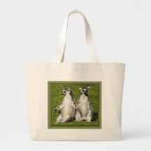 Mr & Mrs Lemur Tote Bags