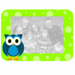 Mr. Owl Cut-Out Green Photo Sculpture Frame
