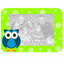 Mr. Owl Cut-Out Green Photo Sculpture Frame