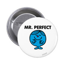 Mr Perfect Classic Pinback Buttons