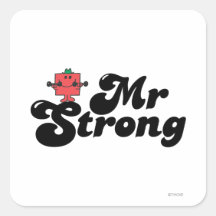 Mr Strong Logo 1 Square Sticker