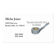 Mr Tape Fix It Business Card
