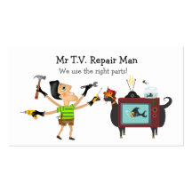 Mr Television Repair Man Business Cards