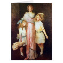 Mrs. Daniels with Two Children Card