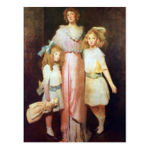 Mrs. Daniels with Two Children Postcards