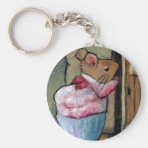 MRS TITTLEMOUSE (in Oil Pastel) After B. Potter Keychains