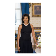 MrsObamaPortrait Custom Photo Card