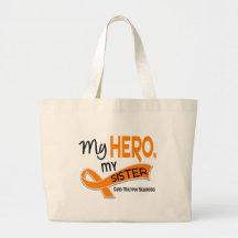 MS Multiple Sclerosis MY HERO MY SISTER 42 Tote Bag