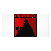 Mt. Climbers Rock! Customized Photo Card