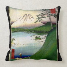 Mt. Fuji in Japan circa 1800's Throw Pillows