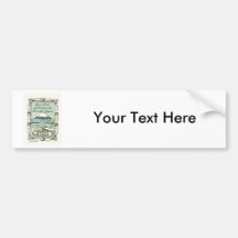 Mt. Fuji Vintage Japanese Silk Label Bumper Sticker
