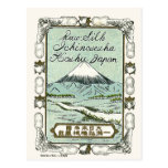 Mt. Fuji Vintage Japanese Silk Label Post Cards