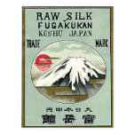 Mt. Fuji Vintage Japanese Silk Label Postcard