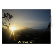 Mt. Tam at Sunset Greeting Cards