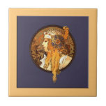 Mucha Art Nouveau Portrait Ceramic Tile tiles