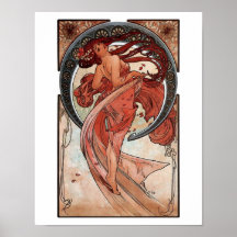 Mucha dance art deco posters