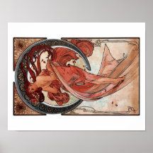 Mucha Dance Woman Dancing Art Deco Print