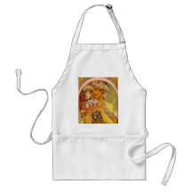 mucha flowers apron