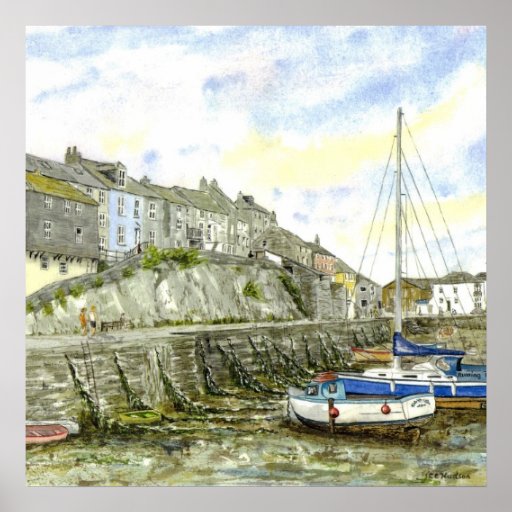 'Muddy Bottoms (Mevagissey)' Poster