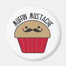 Muffin Moustache Magnet