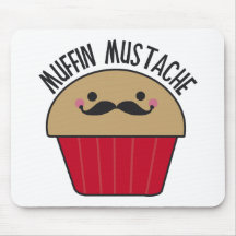 Muffin Moustache Mouse Pads