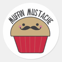Muffin Moustache Sticker