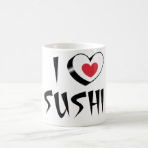 Mug I love Sushi