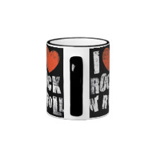 mug, love rock and roll,black