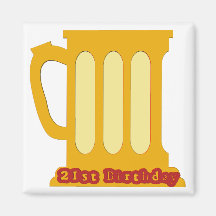 Mug of Beer 21st Birthday Gifts Refrigerator Magnet