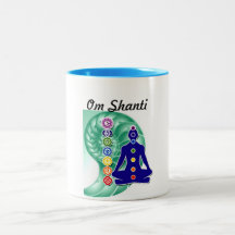 mug, yoga, om, shanti