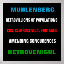 MUHLENBERG POSTER