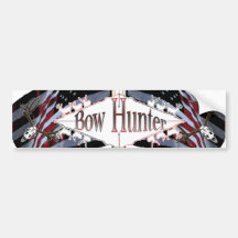 mule deer bow hunter bumper sticker