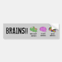 Multi-Brain Bumper Sticker