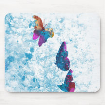 Multi Colour Butterfly Mouse Mat