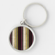 Multi coloured distressed striped keychain