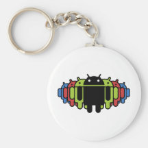 Multi coloured Droid Army Key Chain
