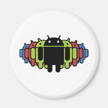 Multi coloured Droid Army Refrigerator Magnet