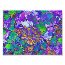 Multi-coloured flowers photo art
