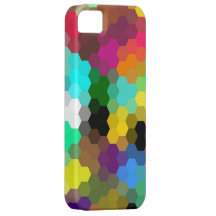 Multi coloured hexagons seamless graphic