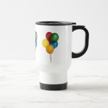 Multi Coloured Party Balloons Mug