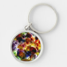 Multi-Coloured Stained Glass Keychain