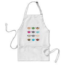Multi-coloured Tea Kettles Apron